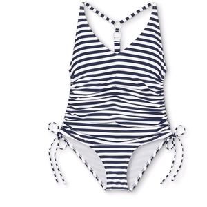 NWT KONA SOL Womens Side Cinch High Coverage One Piece Swimsuit Sz. Small 4-6